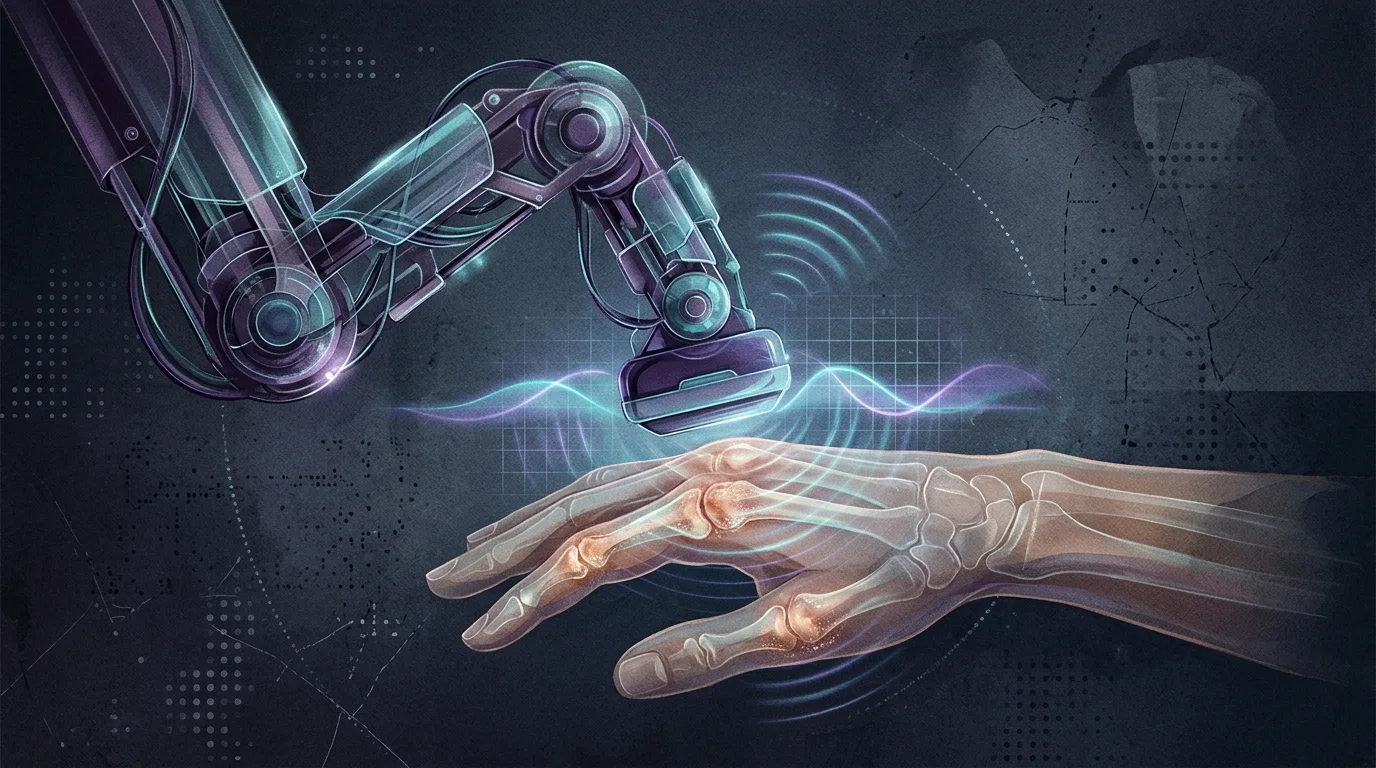 KI-generierte Illustration: Royal Berkshire setzt Robotik für Arthritis-Ultraschall ein