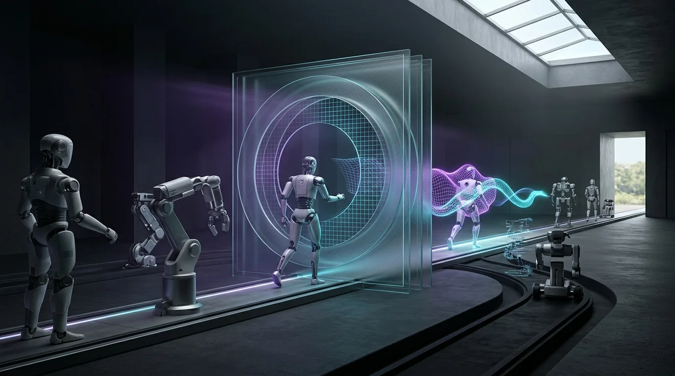 KI-generierte Illustration: Neue Kennzahl soll Robotermodelle vor aufwendigen Praxistests vorsortieren