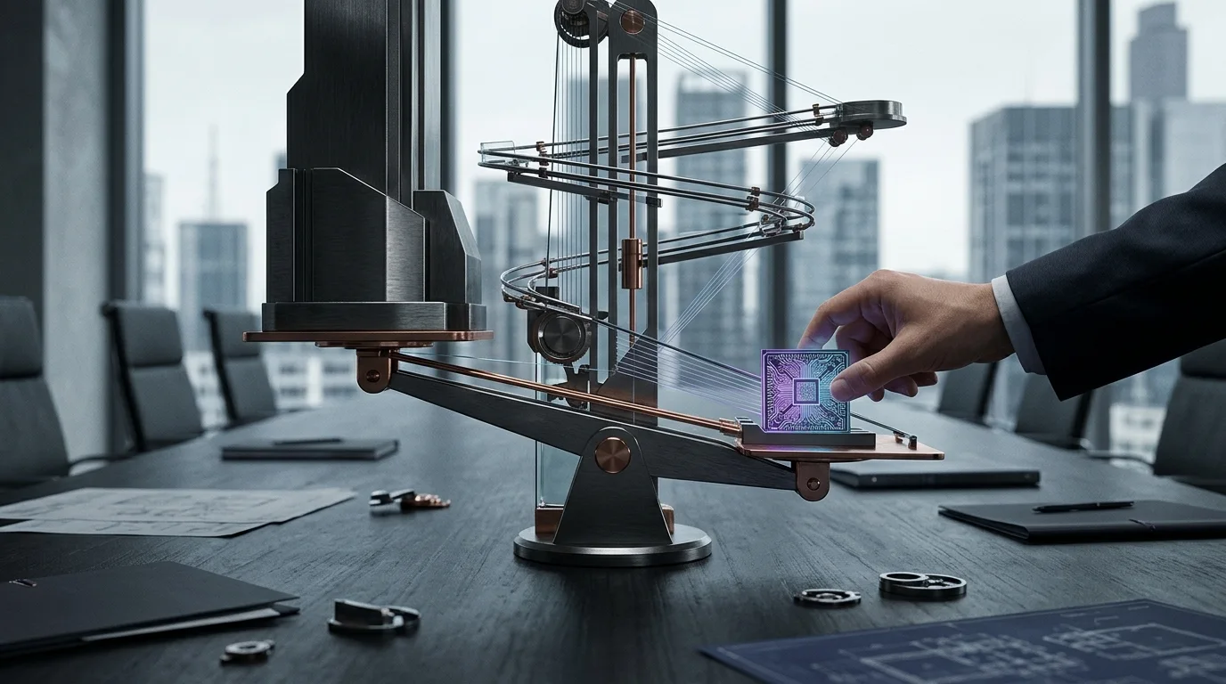 KI-generierte Illustration: Maia 300 könnte Microsofts Verhandlungsspielraum bei KI-Chips erweitern
