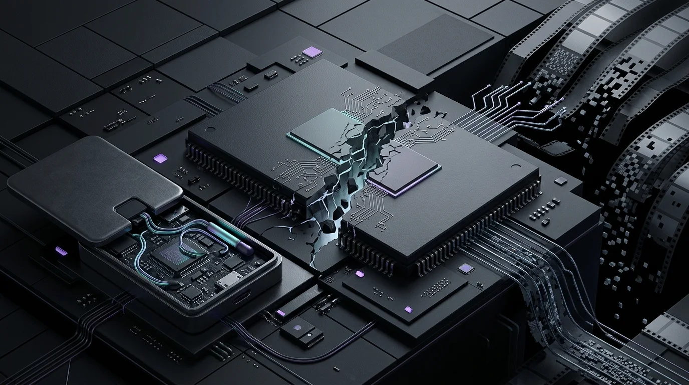 KI-generierte Illustration: Manipulierte Ledger-Wallets, Stellenabbau bei Netflix und das Urteil zwischen Qualcomm und ARM: Aktuelle Technologietrends im Überblick