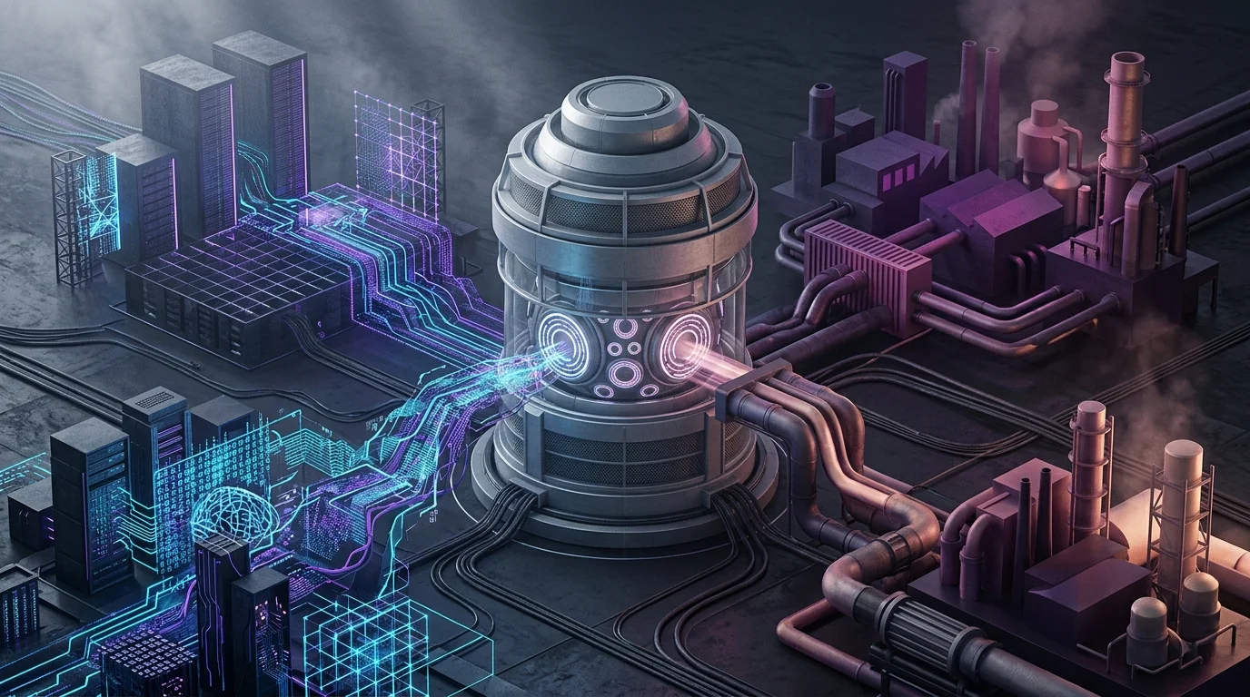 KI-generierte Illustration: X-energy setzt mit dem Xe-100 auf KI-Strom und industrielle Prozesswärme