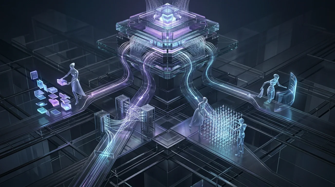 KI-generierte Illustration: OpenAI erweitert Astra Pro in ChatGPT um parallele Agenten