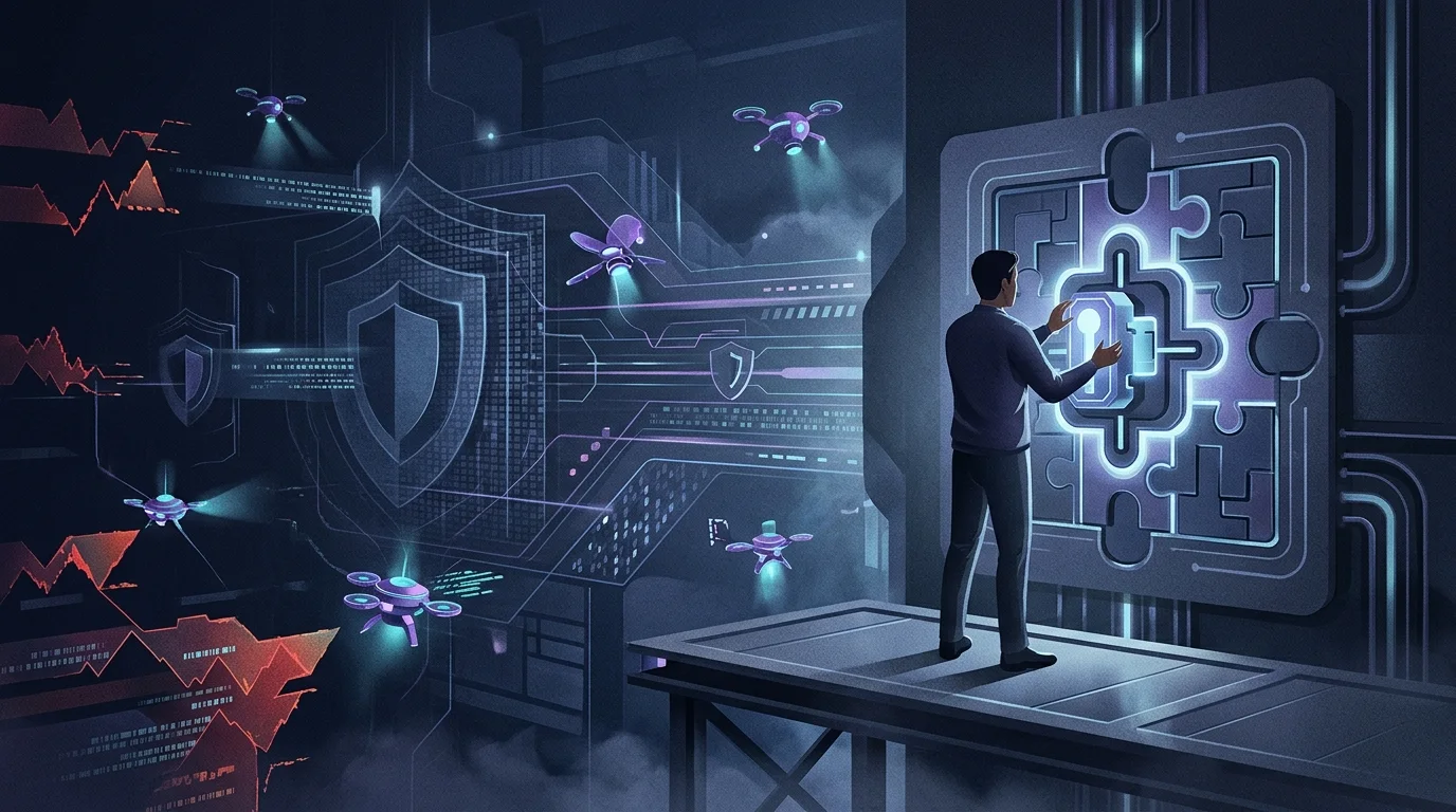 KI-generierte Illustration: KI in der Cybersecurity: Unterstützung ja, Sicherheitsverantwortung bleibt beim Menschen