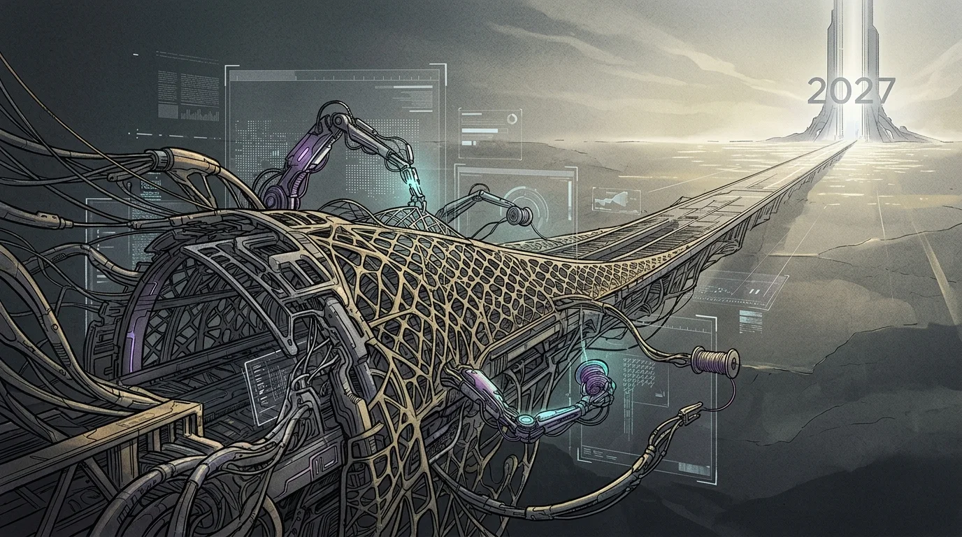 KI-generierte Illustration: Jack Clark setzt Prognose für selbstverbessernde KI auf 2027