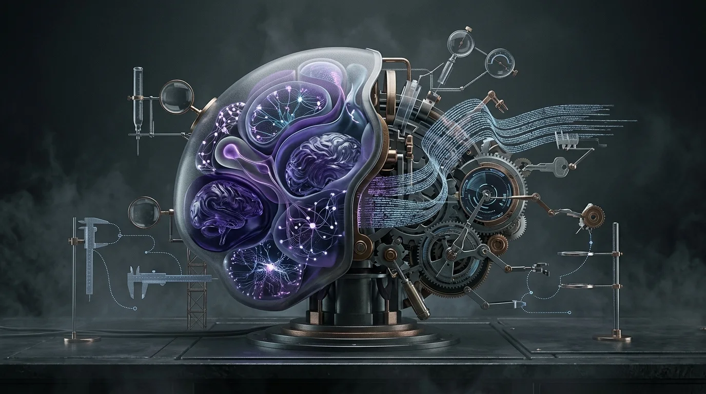 KI-generierte Illustration: HybridAgents verbinden latentes Schlussfolgern mit textbasierter Tool-Nutzung